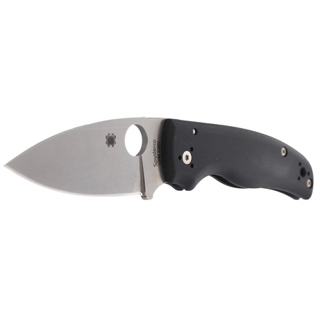 Spyderco Shaman G-10 Black Plain Folding Knife (C229GP)