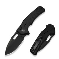Civivi Vexron Black G10 Folding Knife, Black Stonewashed 14C28N (C24066-1)