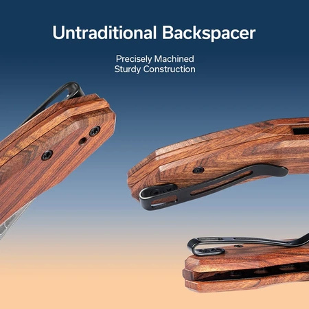 Civivi Bluetick Folding Knife Guibourtia Wood, Damascus by Bryan Montalvo (C23050-DS1)