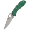 Spyderco Delica 4 FRN Green Flat Ground Plain Folding Knife (C11FPGR)