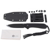 CIVIVI Elementum Fixed Black G10 knife, Black Stonewashed (C2105A)