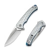 Civivi Voidflare Folding Knife Greyish White Resin, Satin 14C28N (C24040-2)