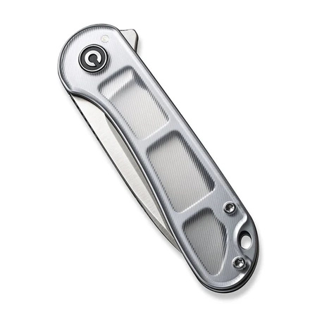 Civivi Elementum Flipper Folding Knife Polished Lexan, Satin D2 (C907A-7)