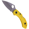 Spyderco DragonFly 2 Salt FRN Yellow Plain Folding Knife (C28PYL2)