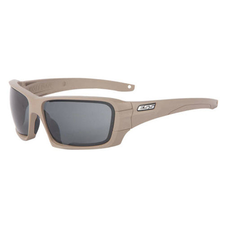 ESS - Rollbar Ballistic Glasses - Terrain Tan - Transparent / Tinted Smoke Gray - EE9018-07