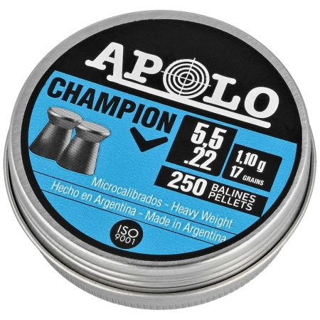 Apolo - Champion 5.5 mm shotgun shell, 250 rounds. 1.10g/17.0gr (19501)