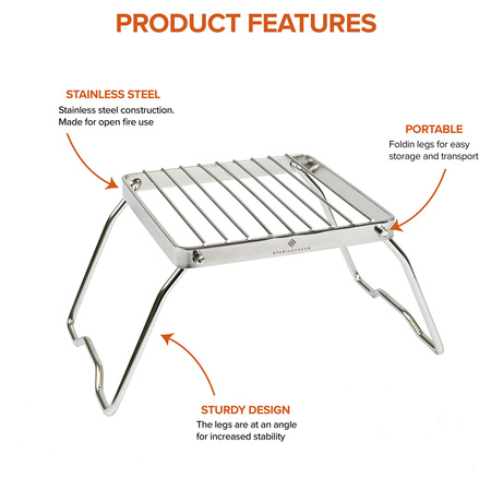 Stabilotherm - Unfolding grate - campfire grill - Small