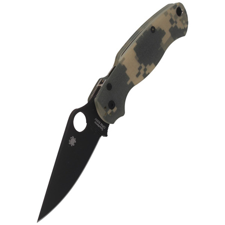 Spyderco Para Military 2 G-10 Camo Folding Knife, Black Blade - C81GPCMOBK2