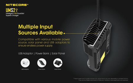 Battery charger - Nitecore UMS2