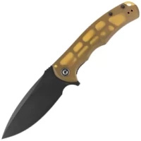 Civivi Praxis Bead Blasted Ultem Folding Knife, Black 9Cr18MoV (C803M)