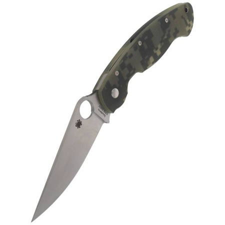 Spyderco Military Model G-10 Camo Plain Folding Knife - C36GPCMO