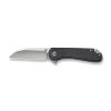 Civivi Elementum Wharncliffe Black Canvas Micarta Folding Knife, Satin Nitro-V (C18062AF-3)