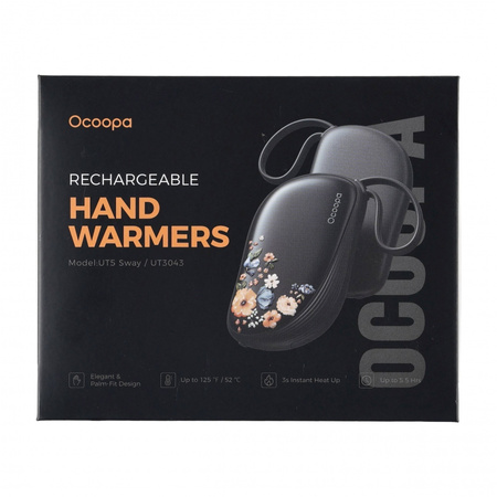 Ocoopa - UT5 Sway black floral electronic hand warmer
