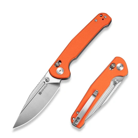 Sencut - Glenspar Orange G10 Folding Knife, Satin 9Cr18MoV (S25046-1)
