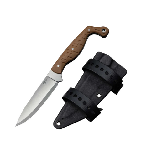 Civivi MDRN Hunter Brown G10 knife, Stonewashed Nitro-V by Kyle Lamb (C23078-2)