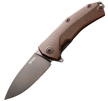 LionSteel KUR G10 Brown / Black Blade Folding Knife (KUR BBR)