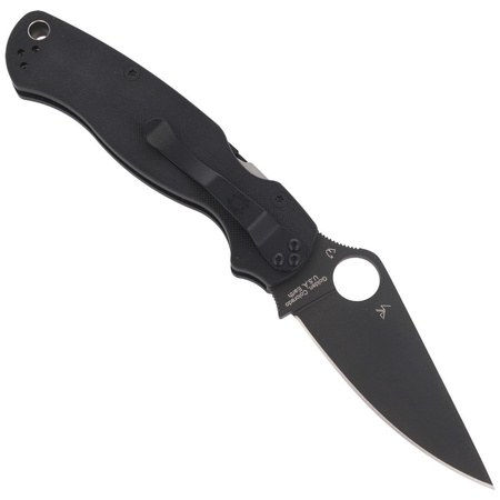 Spyderco Para Military 2 G-10 Black / Black Blade Folding Knife - C81GPBK2