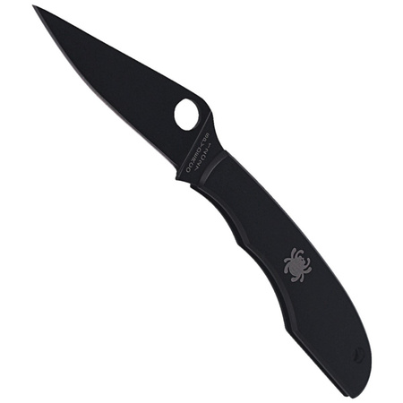 Spyderco Grasshopper Black Plain Folding Knife (C138BKP)