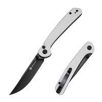 Skelfin Slybolt White G10, Black 9Cr18MoV Folding Knife (S25007-1)