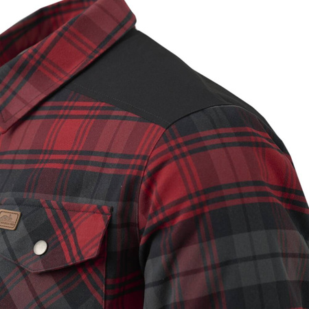 Helikon - Winter Warden Insulated Shirt - Slate Crimson Plaid - KO-WWS-PB-PJ
