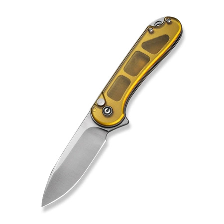 Civivi Button Lock Elementum II Folding Knife Polished Ultem, Satin Nitro-V (C18062P-7)