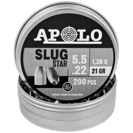 Apolo Slug Star 21 5.5 mm shotgun shell, 200 rounds. 1.36g/21.0gr (19312)