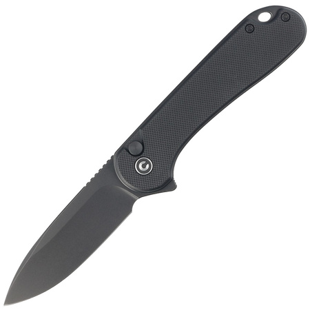 Civivi Button Lock Elementum II Black G10, Black Stonewashed Nitro-V knife (C18062P-1)