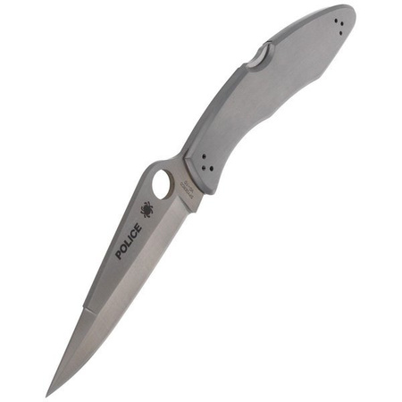 Spyderco Police Model Stainless Steel Plain Folding Knife - C07P