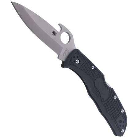 Spyderco Endela FRN Black Emerson Opener Plain Folding Knife (C243PGYW)
