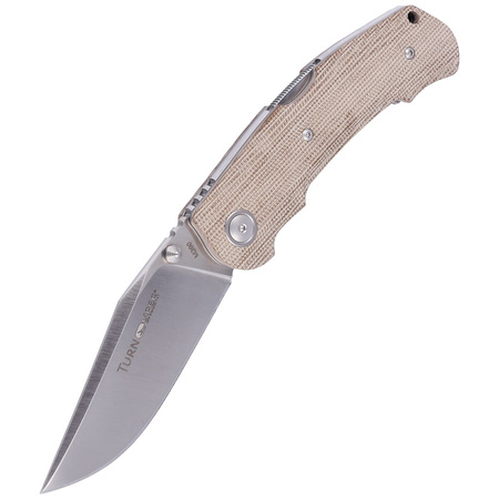 Viper Turn Essential Natural Canvas Micarta Folding Knife, Satin by Silvestrelli (V5988CN)