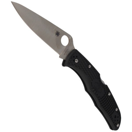 Spyderco Endura 4 FRN Black Flat Ground Plain Folding Knife (C10FPBK)