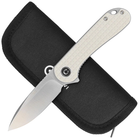 Civivi Elementum Flipper Ivory G10 knife, Satin D2 (C907A-3)