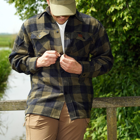 Longhorn Lumberjack flannel shirt - Olive