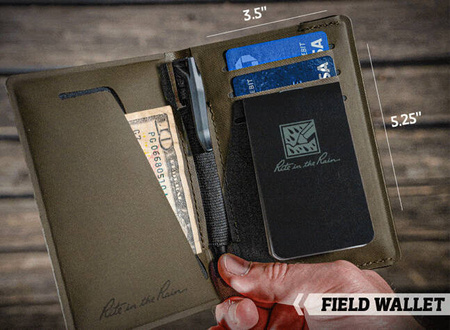 Rite in the Rain - Monsoon Field Wallet Waterproof Wallet - Olive/Black - P971-M