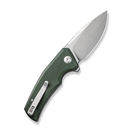 Civivi Regulatron Green Canvas Micarta Folding Knife, Satin Nitro-V (C23006-2)