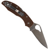 Spyderco Byrd Meadowlark 2 FRN Brown Plain Folding Knife - BY04PBN2