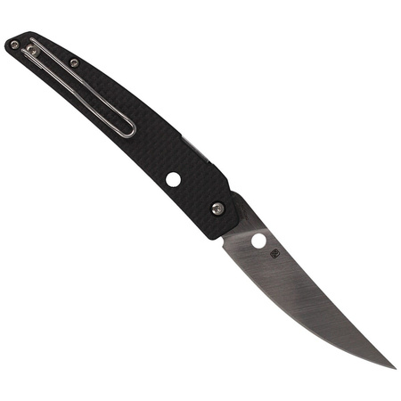 Spyderco Ikuchi Carbon Fiber Plain Folding Knife (C242CFP)