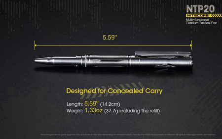 Nitecore NTP20 titanium tactical pen