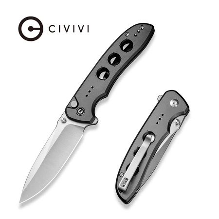 Civivi Hyperpulse Gray Aluminum, Satin 14C28N (C23087A-3)