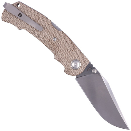 Viper Turn Essential Natural Canvas Micarta Folding Knife, Satin by Silvestrelli (V5988CN)