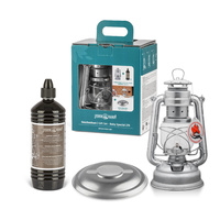 Feuerhand kerosene lamp - Gift set with fuel and shade - Zinc