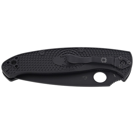 Spyderco Resilience Lightweight Folding Knife, Black Blade Plain (C142PBBK)