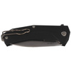 LionSteel KUR G10 Black, Stone Washed Blade Folding Knife (KUR BK)