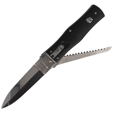 Mikov Predator ABS Black knife with Saw (241-NH-2/KP)