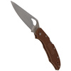 Spyderco Byrd Cara Cara 2 FRN Brown Plain Folding Knife - BY03PBN2