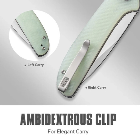 Civivi Primitrox Natural G10 Folding Knife, Satin Nitro-V (C23005A-1)