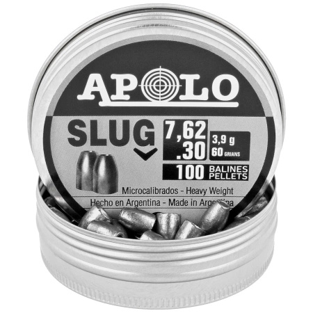 Apolo Slug 60 7.62 mm shotgun shell, 100 rounds. 3.90g/60.0gr (19305)