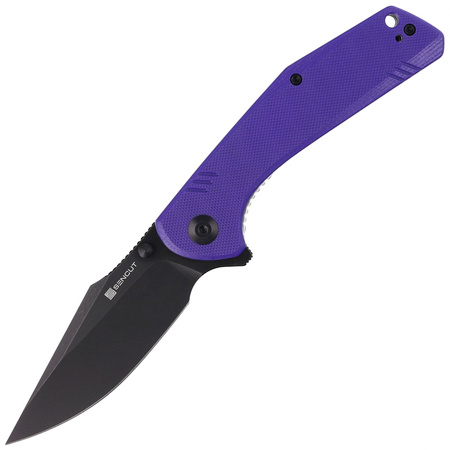 Sencut Actium Purple G10, Black Stonewashed D2 Folding Knife (SA02D)