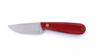 Brisa Necker 70 Flat knife - Red Micarta - Leather scabbard