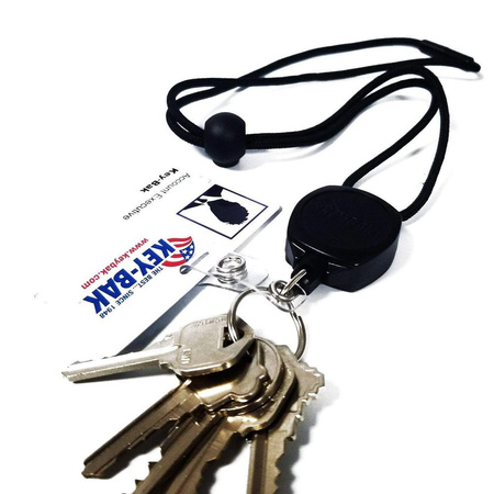 KEY-BAK - Sidekick® retractor with lanyard and badge attachment - 0KB1-0A44